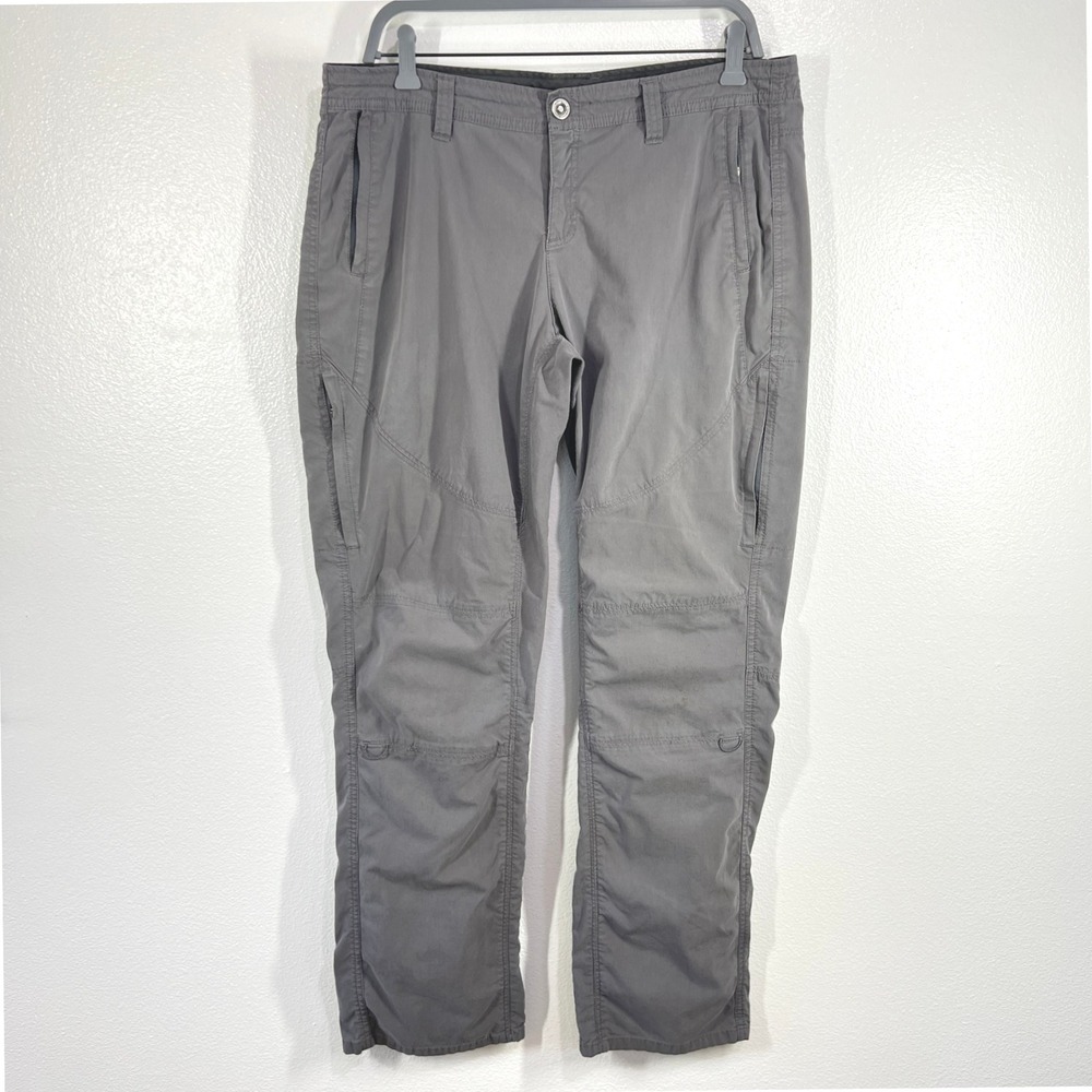 Kuhl Spire Roll-Up Pants Hiking Lightweight Zipper High Pockets Gray‎ 14 Regular